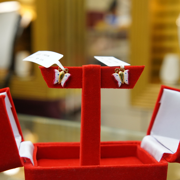 Enamel Butterfly Earrings