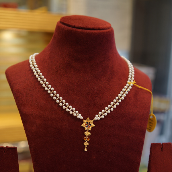 Chettinad pearl necklace.